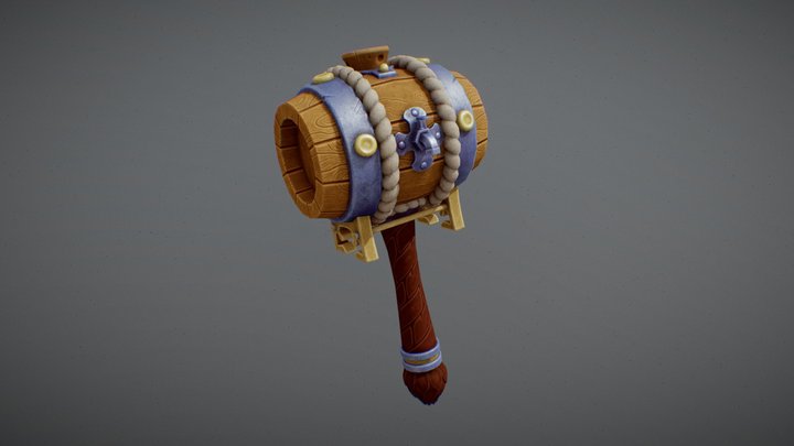 Barrell Hammer 3D Model