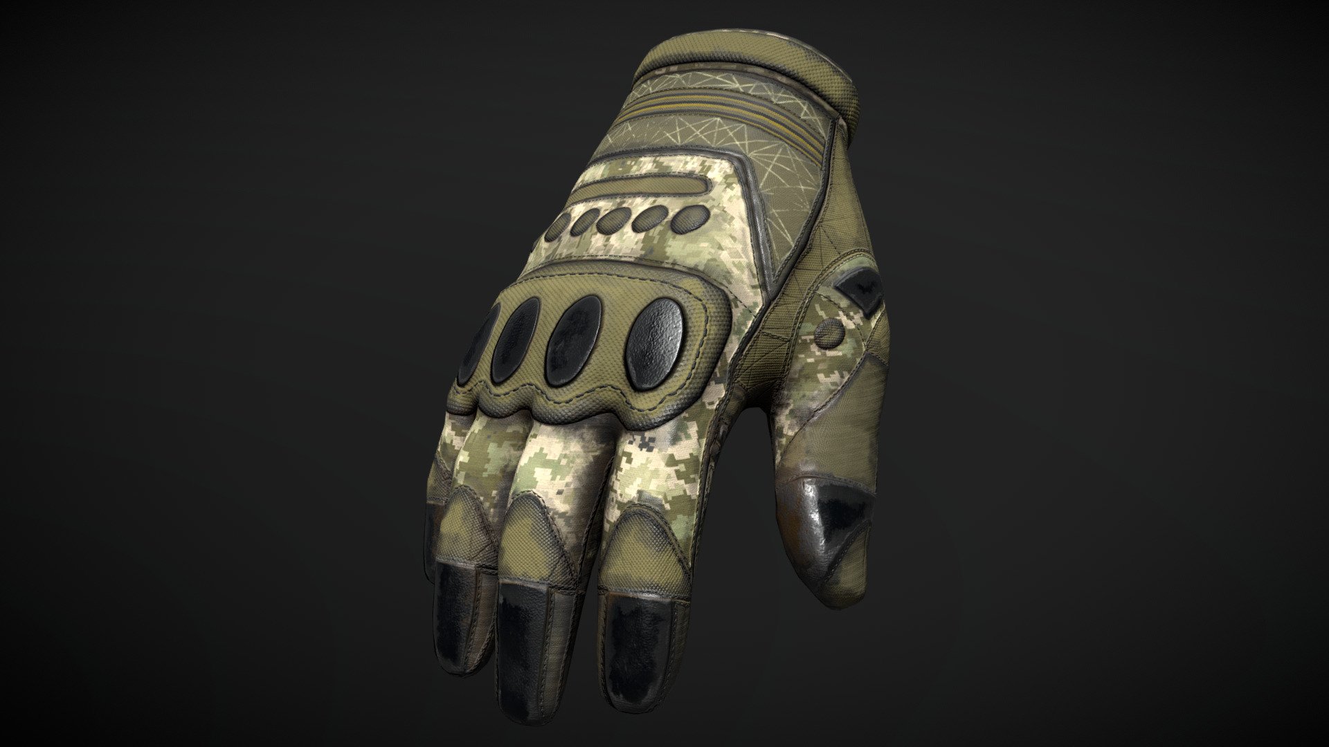 Tactical style glove v.2 - Download Free 3D model by VALIDOL