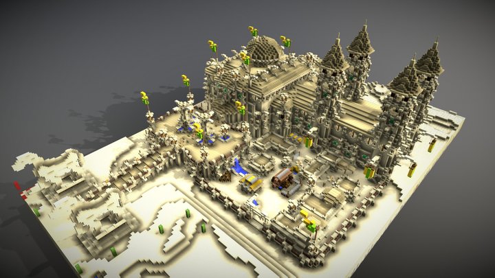 SandHorse Palace - Minecraft Build 3D Model