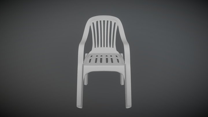Plastic Lawn Chair 3D Model