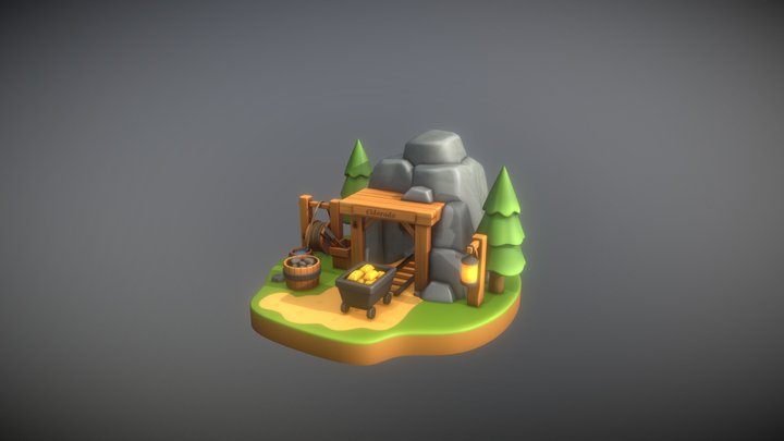 Gold Mine - Diorama - Alvified 3D Model