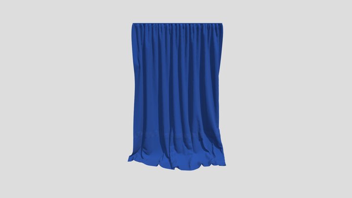 curtain_fabric_with_organic_pattern 3D Model