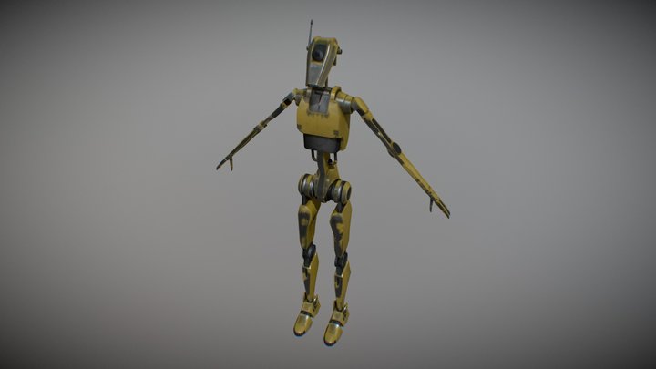 Sci-fi Droid 3D Model