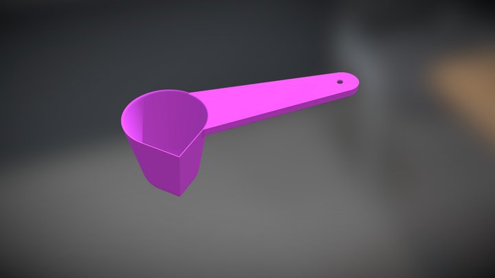 3D printable 60ml measuring spoon v2 3D Model