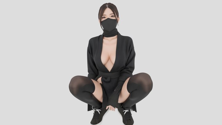 Ninja woman 3D Model
