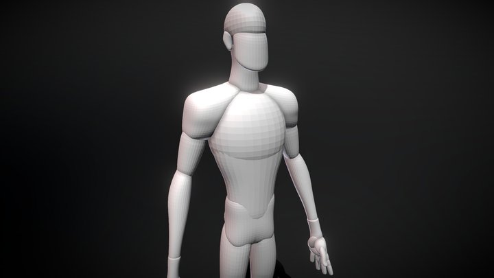 Stylized Male Proportions Blockout V1 3D Model