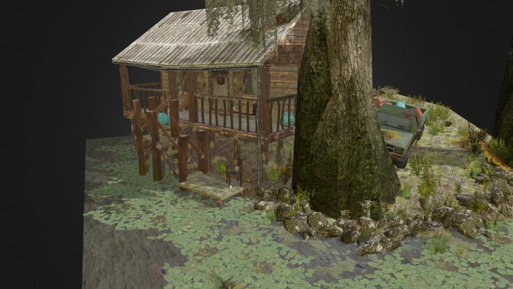 Pieter Vanderroost - 1DAE22 Forest Loner Diorama 3D Model