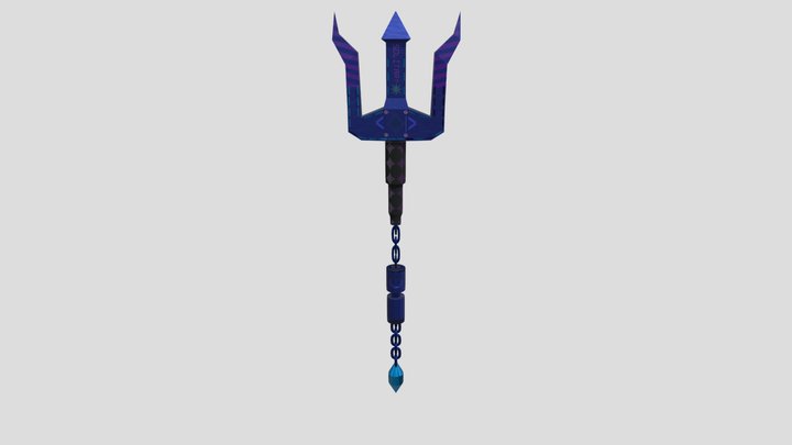 Fantasy Trident - Solitary Star 3D Model