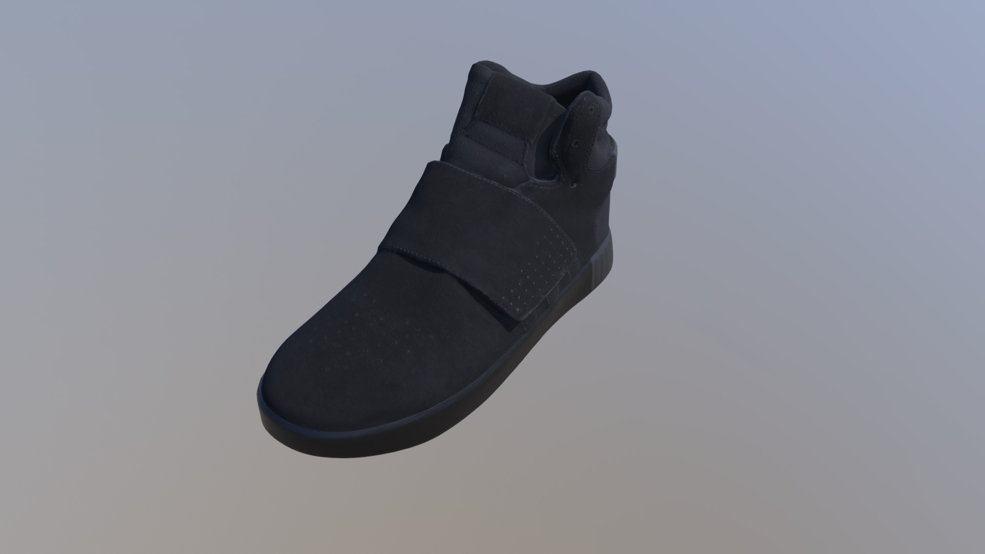 3D model Adidas Shoes 2018 - This is a 3D model of the Adidas Shoes 2018. The 3D model is about a black shoe on a white background.