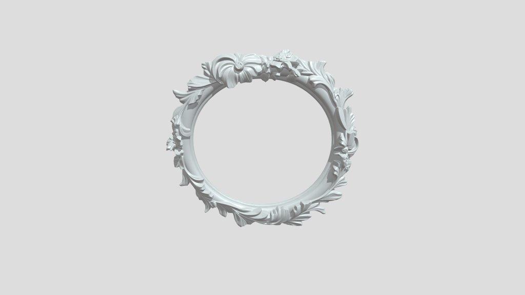 Ornate golden circular frame