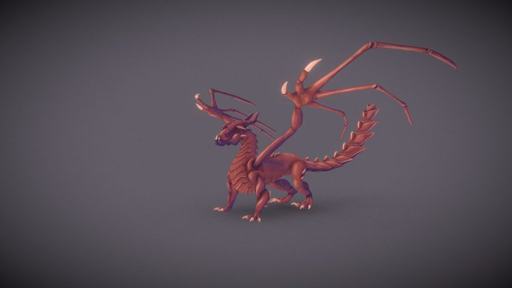 Dragon HandPainted 3D Model