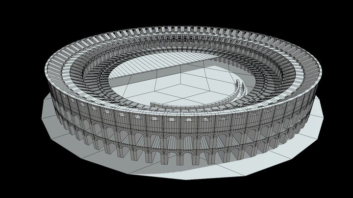 Main Colossum With Floor 3D Model
