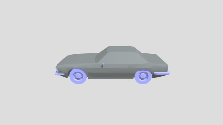 De Tomaso Longchamp 1974 lowpoly for 3D-printing