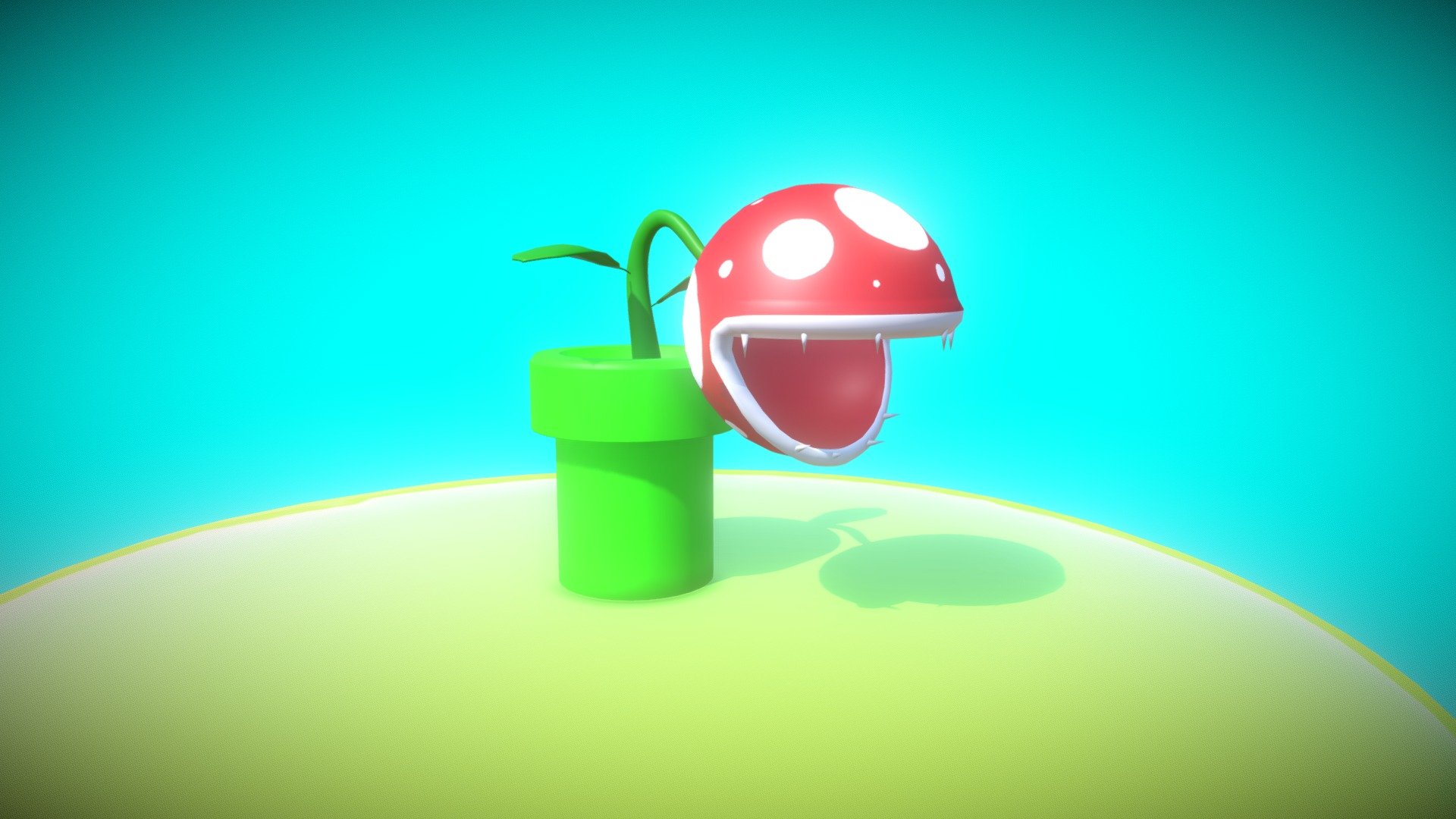 Piranha in pipe - Mario