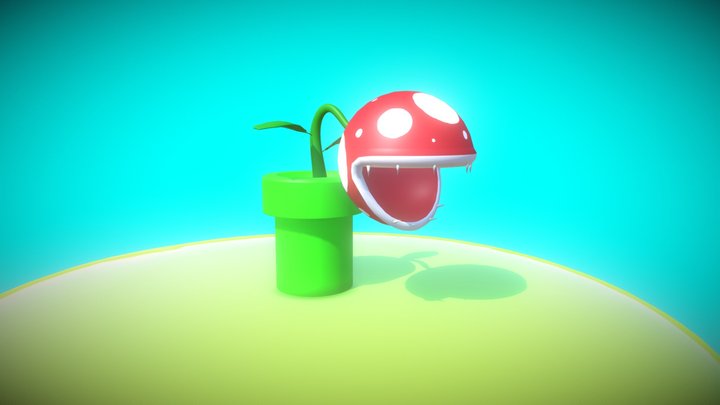 Piranha in pipe - Mario 3D Model