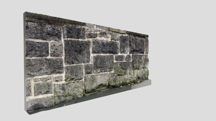 Rough stone wall 3D Model