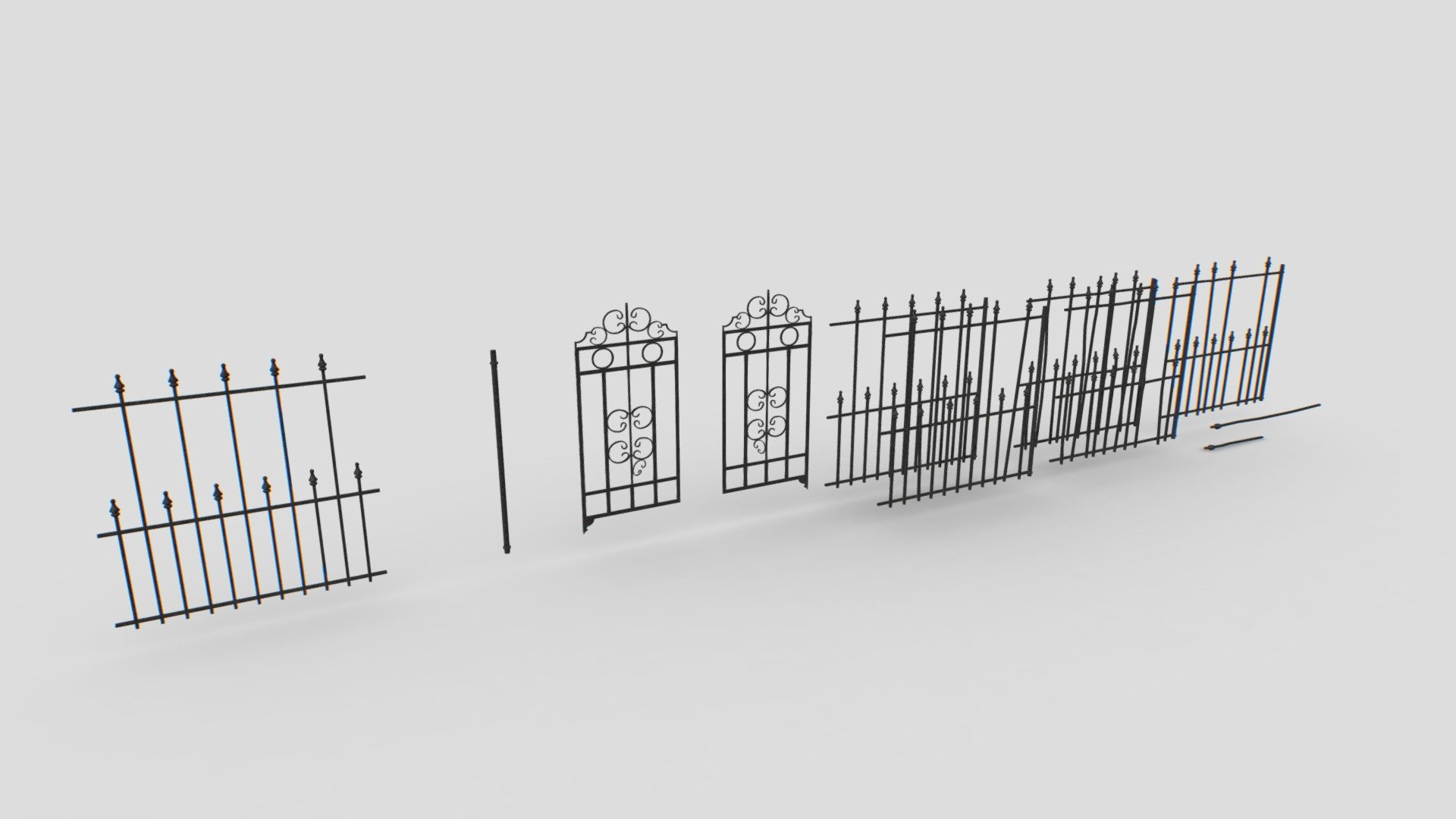 Railing Fence pack 2 - Buy Royalty Free 3D model by 32cm [f96415e ...