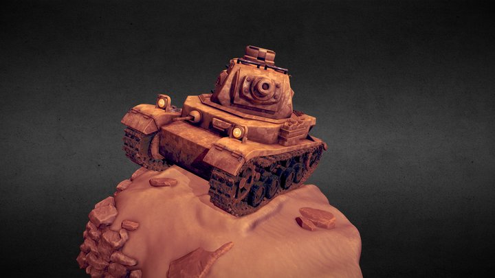 Desert Panzer 3D Model