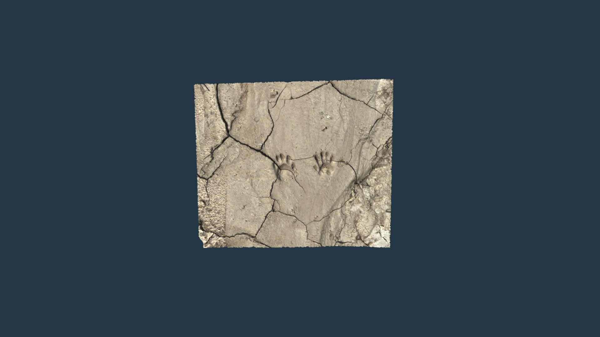 3D model Tracks – Picketwire, CO (extant) - This is a 3D model of the Tracks - Picketwire, CO (extant). The 3D model is about a rock with a face carved into it.