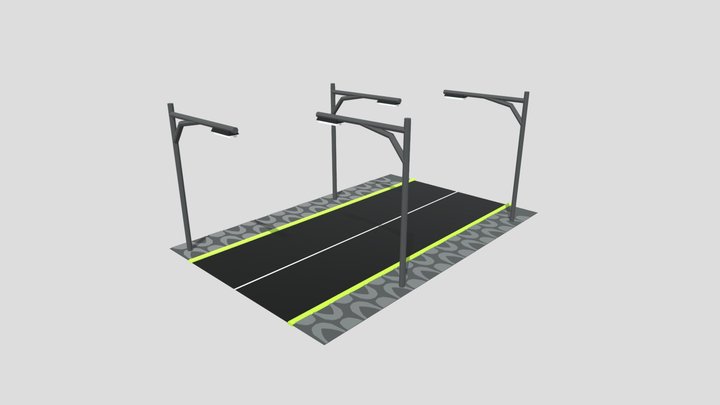 Low Poly Road Pack 1.0 3D Model