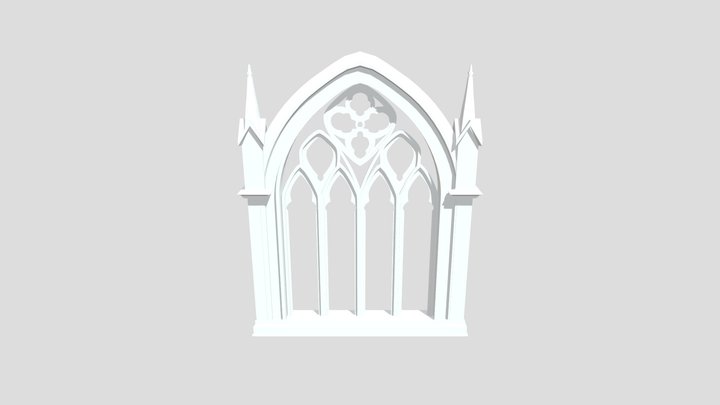 gothic window 2 3D Model
