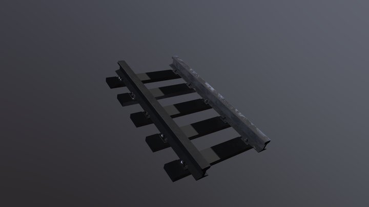 Stylized Rails 3D Model