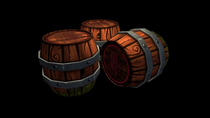 Props  barrels 3D Model