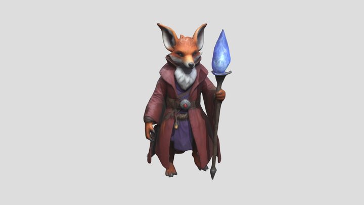 A Sorcerer vulpin for a dnd 3D Model