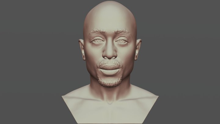 Tupac Shakur bust for 3D printing 3D Model
