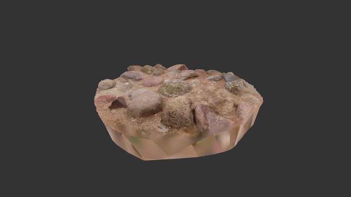Rocks in sand 3D Model