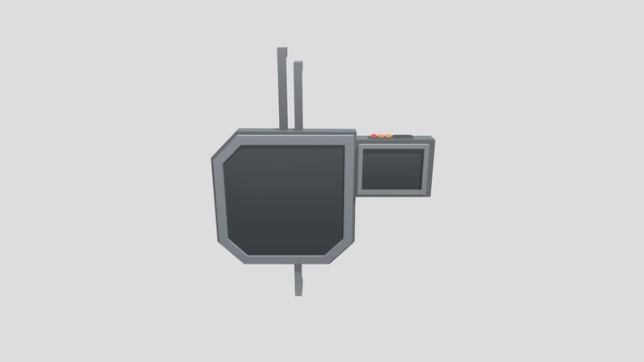 Mars Base Wall Mounted Screen (NO PANELS) 3D Model