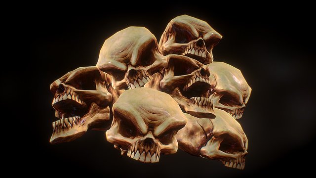 Skull Pile 3D Model