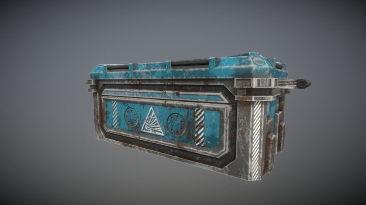 Stylized Crate 3D Model
