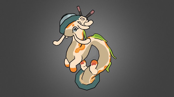 Noodle Dragon 3D Model