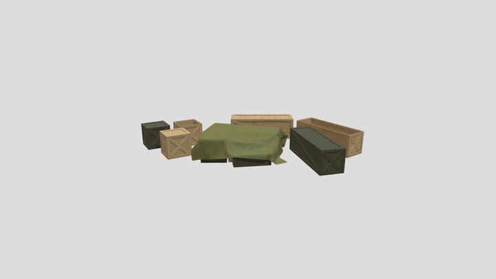 Boxes PBR 3D Model