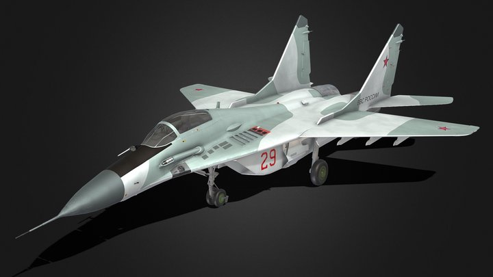Mikoyan-Gurevich MiG-29 Fulcrum (RU) 3D Model