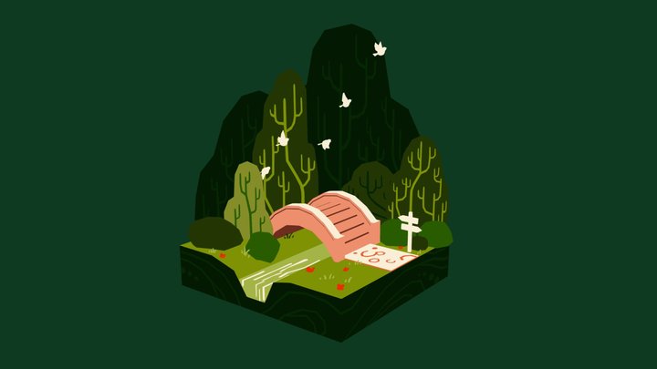 Low Poly Bridge- WIP 3D Model