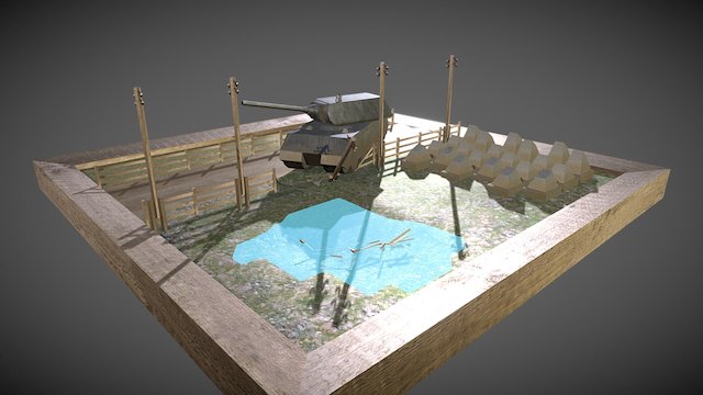 Low Poly Scene Export 3D Model