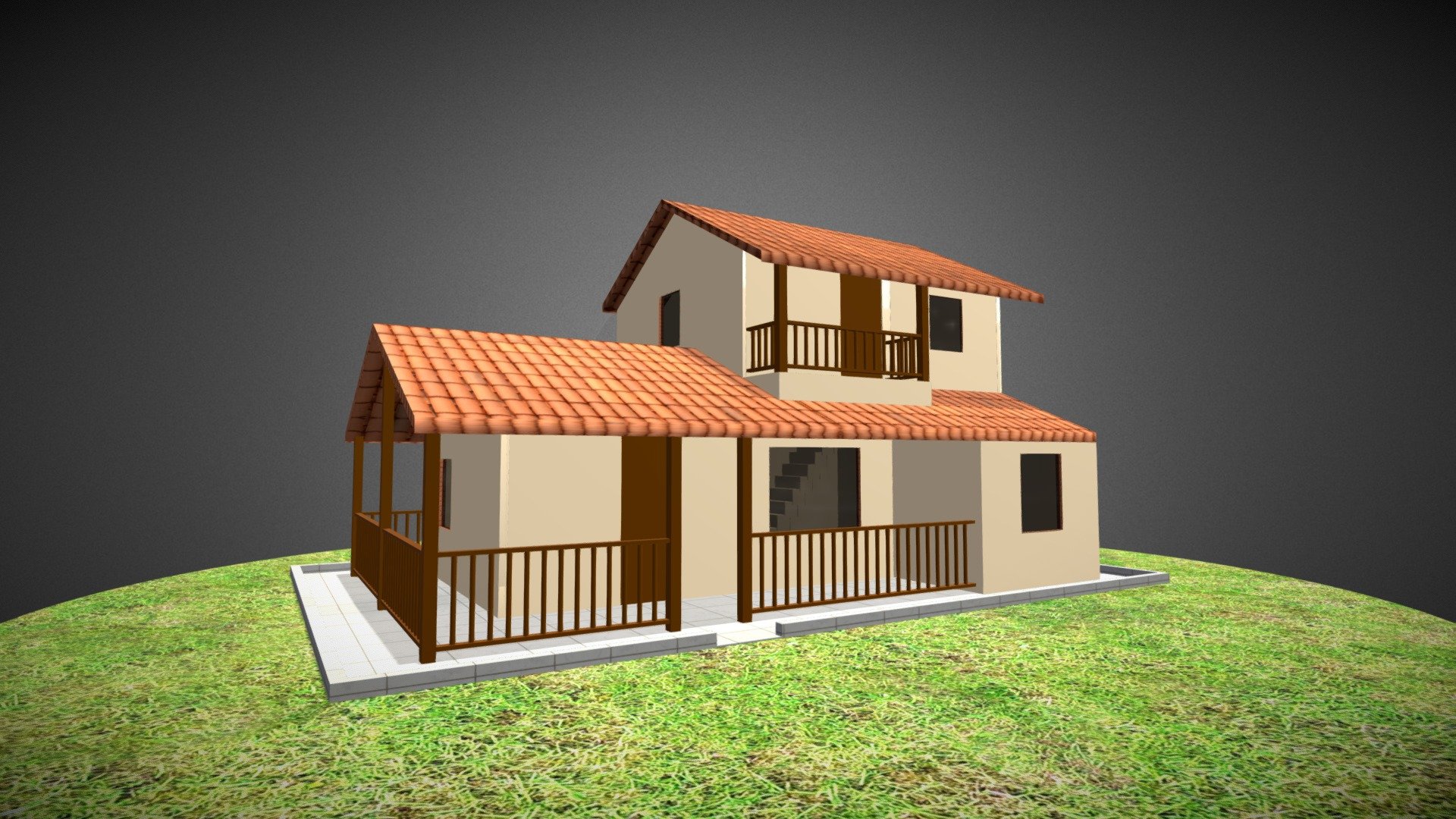 Casa Campestre SENCILLA (113 5 m2) - 3D model by Espacios Vibrantes  (@EspaciosVibrantes) [f974f7a]