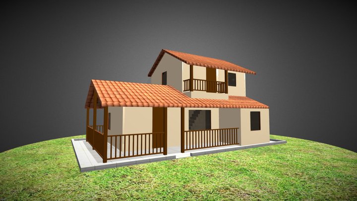 Casa Campestre SENCILLA (113 5 m2) 3D Model