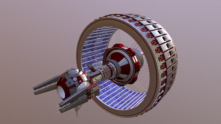 Golden Federation Dreadnought 3D Model
