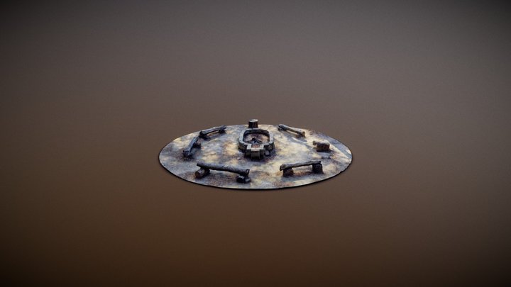 Camp Fire Pit Photogrammetry 3D Model