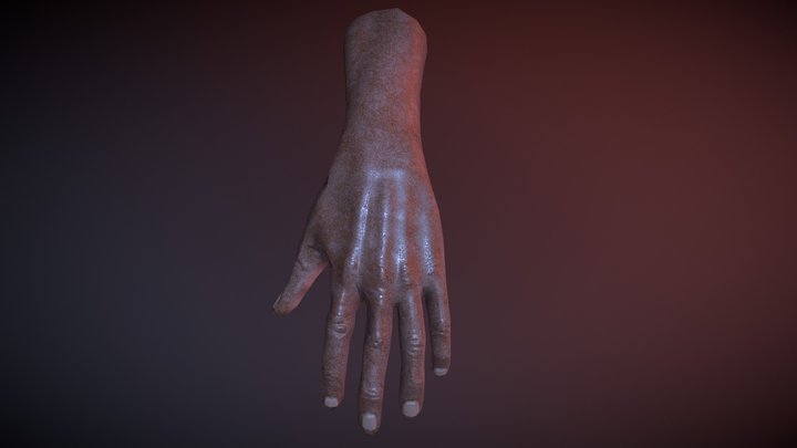 Hand Black 3D Model