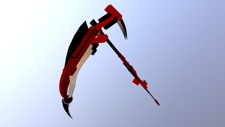 RWBY - Crescent Rose (Ruby's Weapon) 3D Model