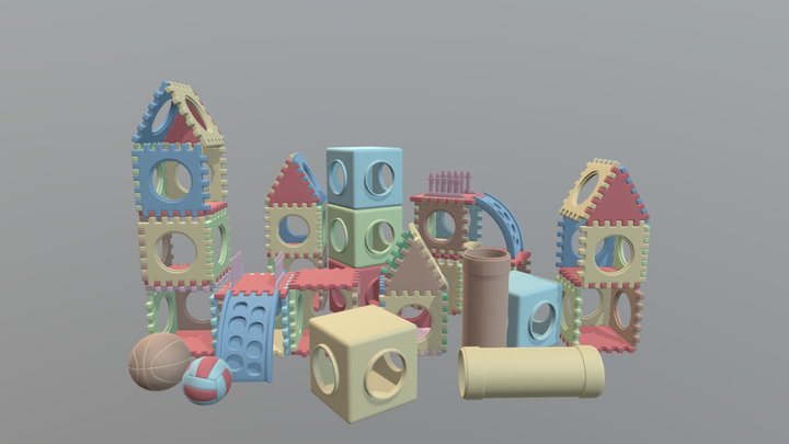 Children's building block toys