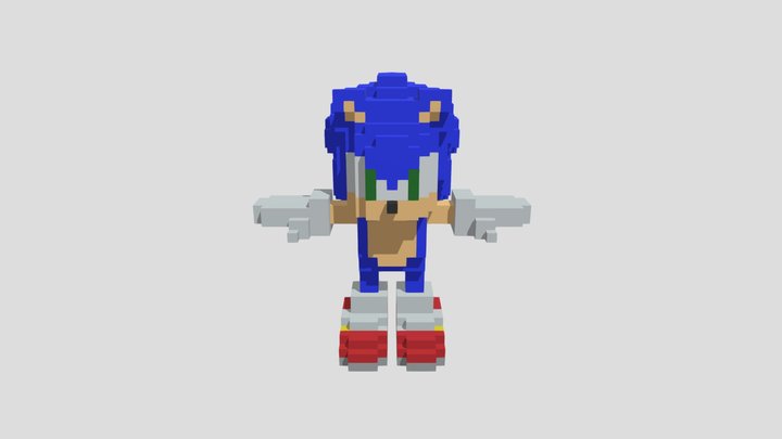 Sonic Rumble - Pixel Sonic – Modello 3D gratuito STL