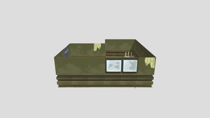 WW2 bunker stylized 3D Model