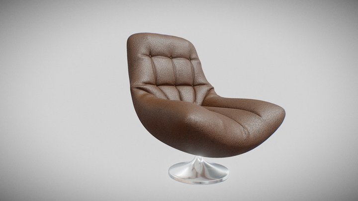 brown leather chair 3D Model