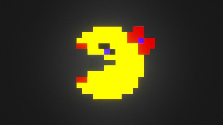 Ms. Pac-Man 3D Model
