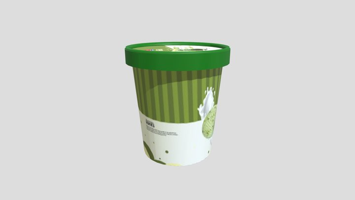 Es Krim Kemasan Cendol 3D Model